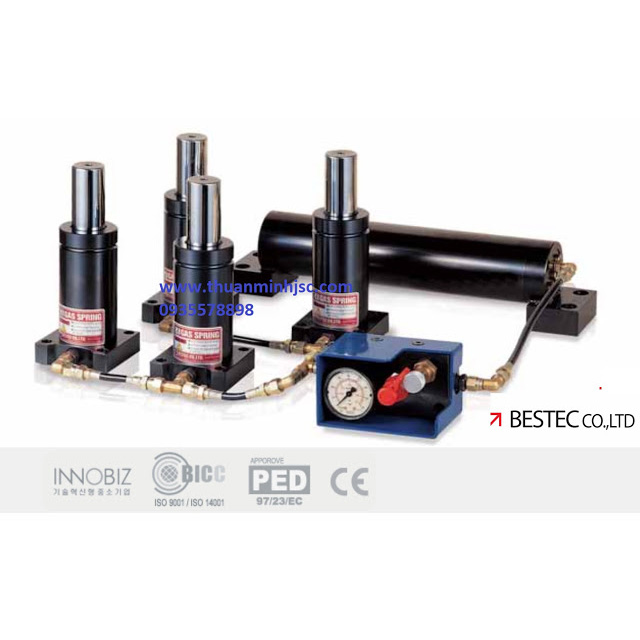 Gas spring ty hơi Bestec 3000 và 4000 series
